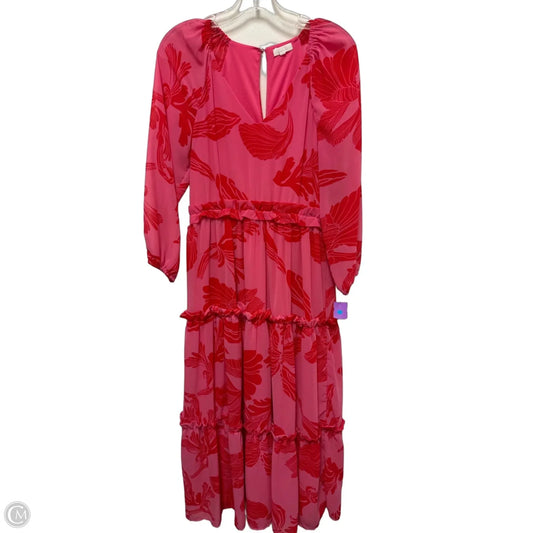 Dress Casual Maxi By Clothes Mentor In Pink & Red, Size: M
