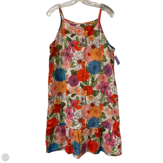 Dress Casual Short By Lungo Larno In Floral Print, Size: Xl
