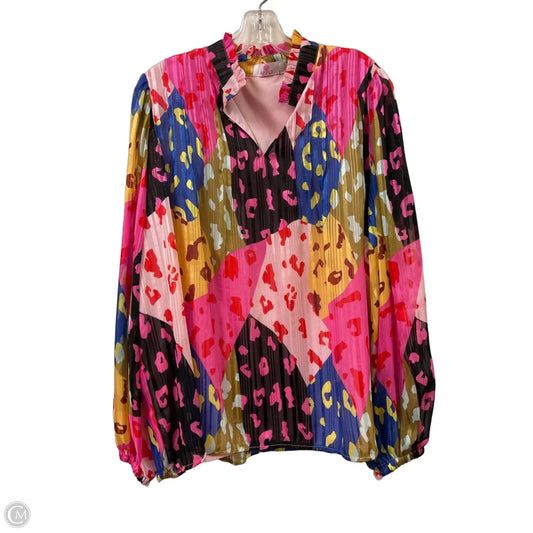 Top Long Sleeve By Clothes Mentor In Multi-colored, Size: L