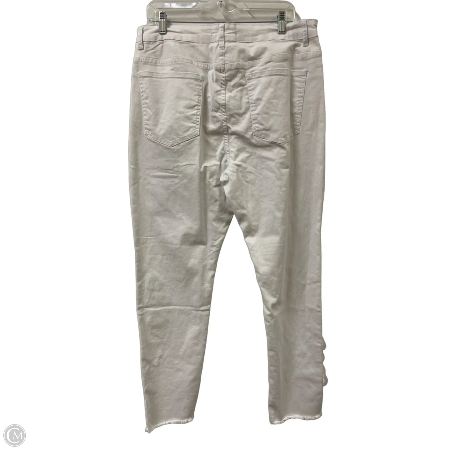 Jeans Skinny By Boston Proper In White Denim, Size: 18