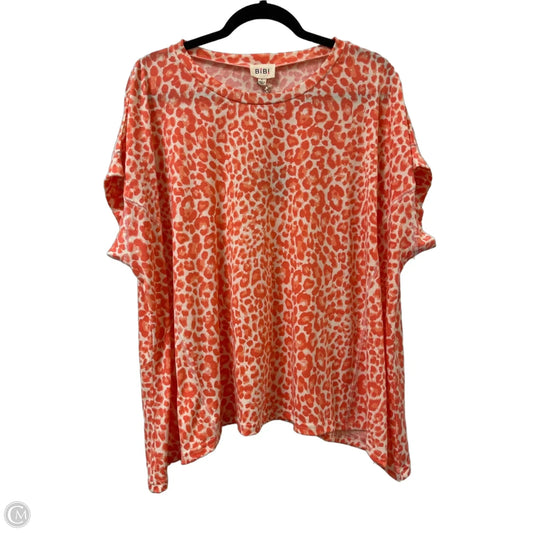 Top Short Sleeve By Bibi In Multi-colored, Size: L