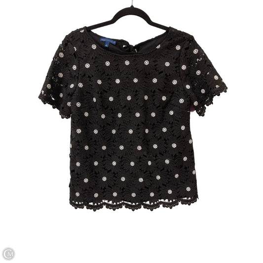 Top Short Sleeve By Talbots In Black & White, Size: S