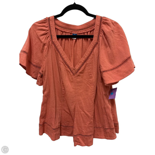 Top Short Sleeve By Old Navy In Orange, Size: M