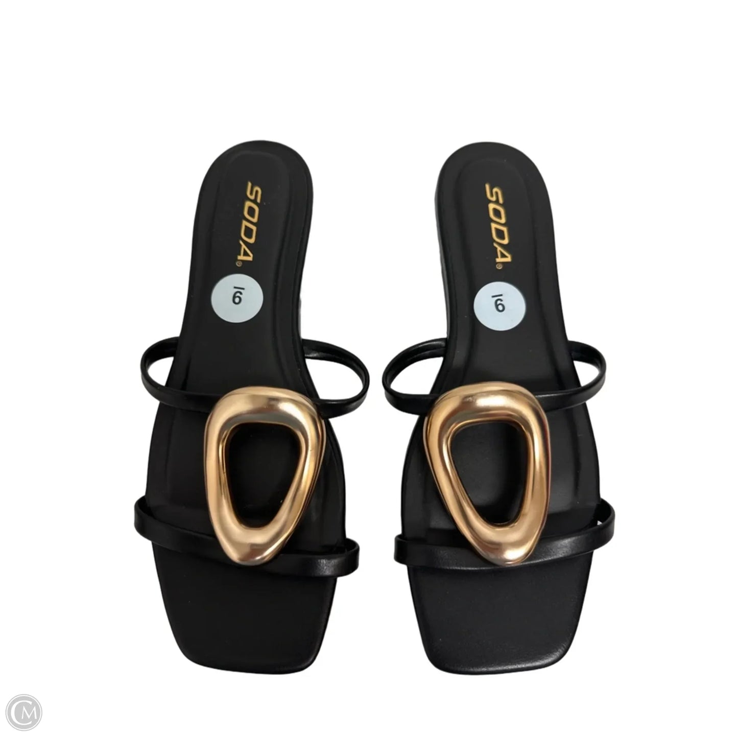 Sandals Flats By Soda In Black, Size: 9