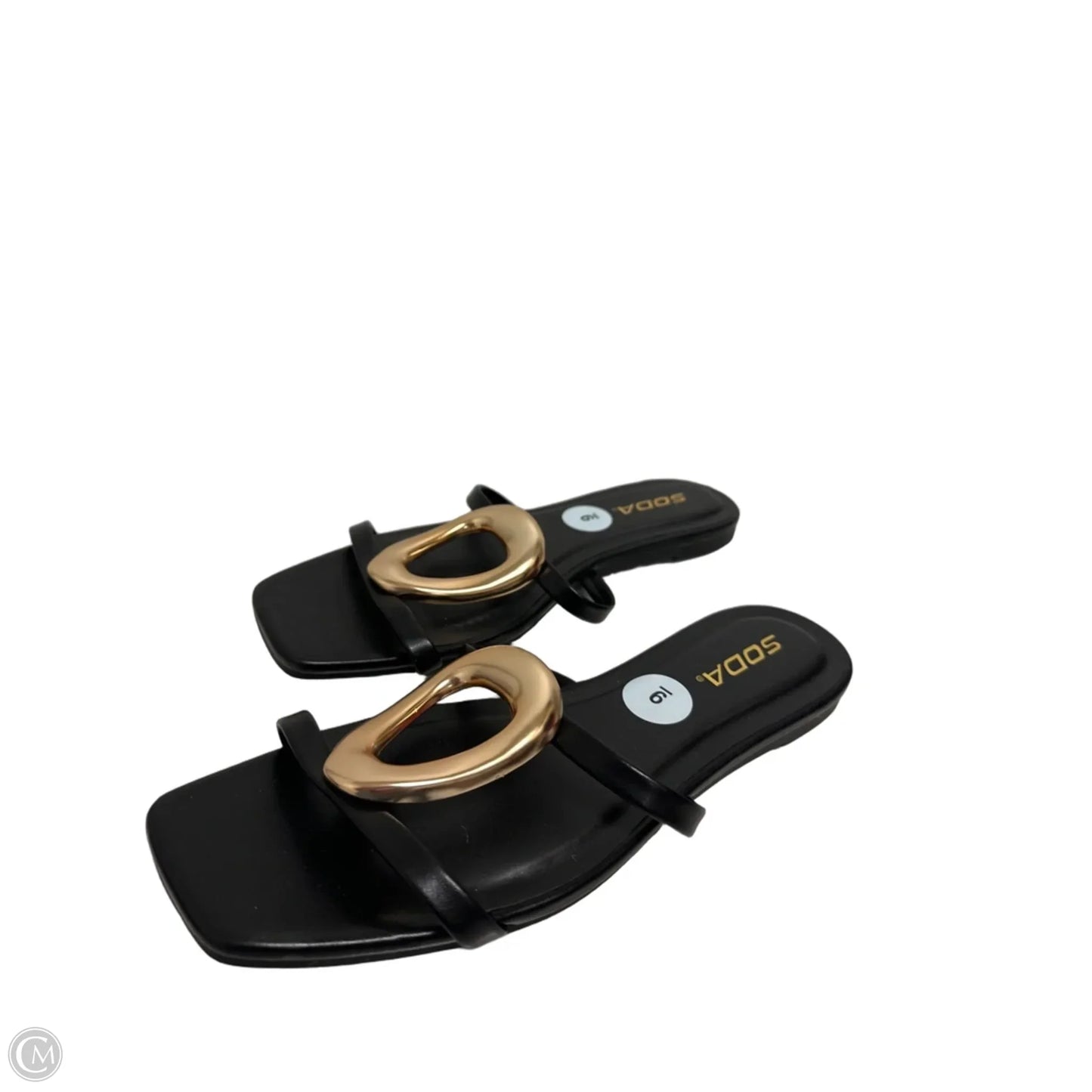 Sandals Flats By Soda In Black, Size: 9