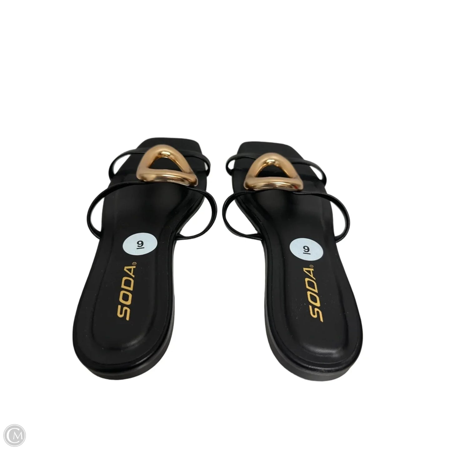 Sandals Flats By Soda In Black, Size: 9
