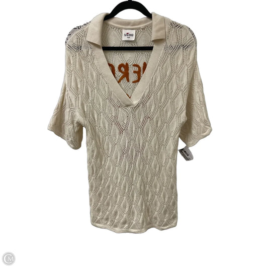Tunic Short Sleeve By Clothes Mentor In Cream, Size: S