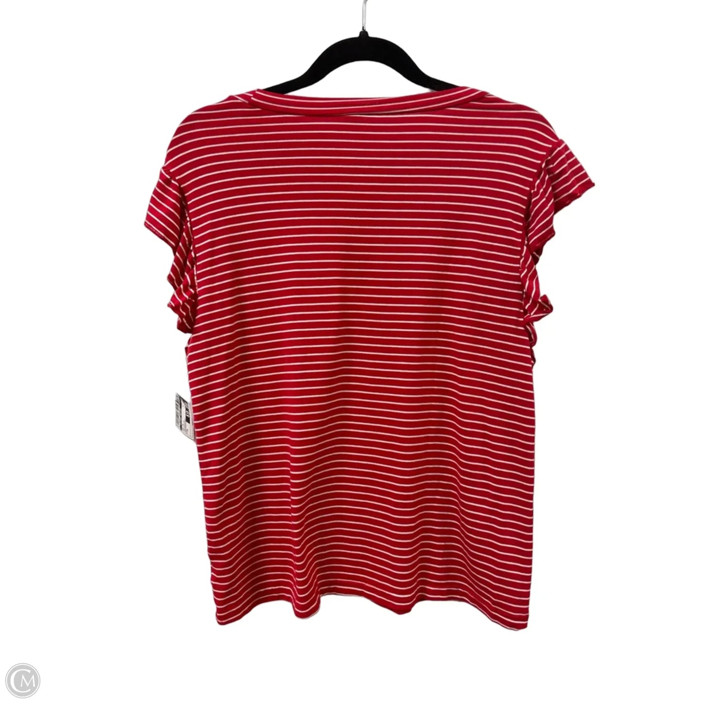 Top Short Sleeve By Clothes Mentor In Red & White, Size: M