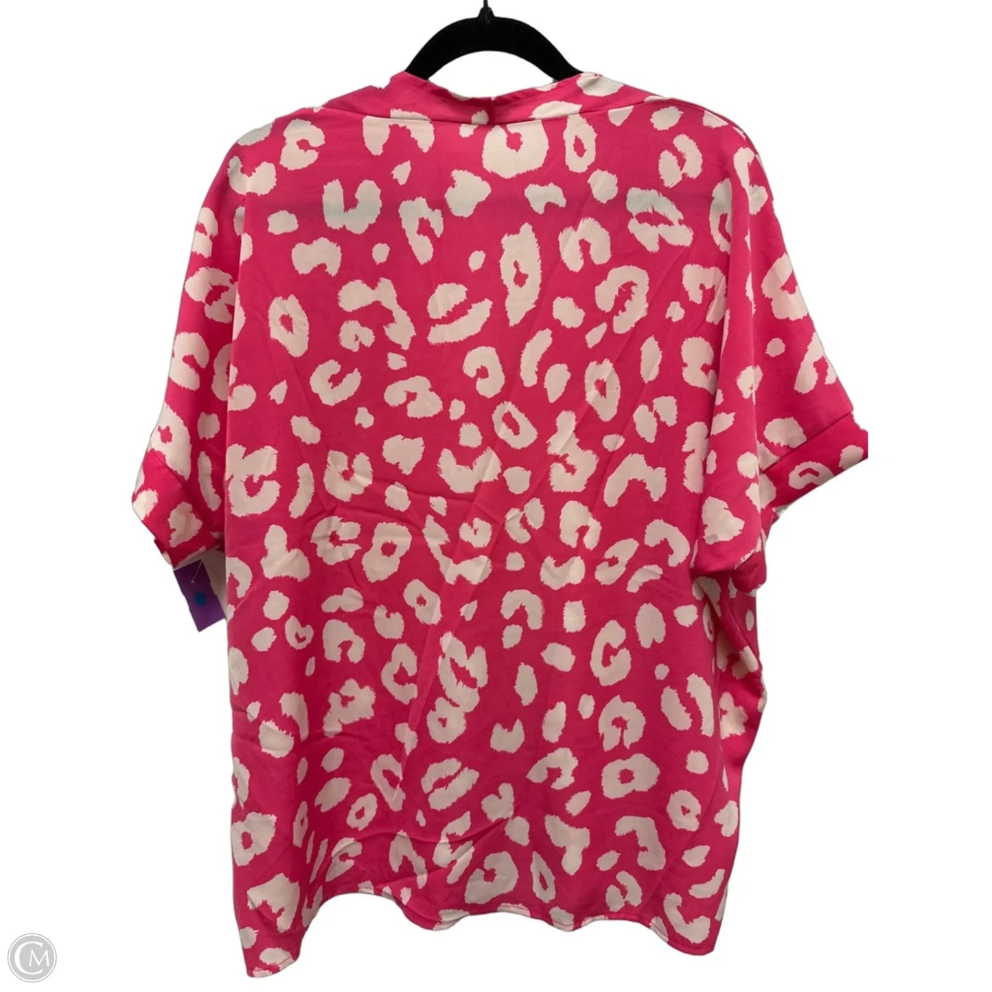 Top Short Sleeve By Jodifl In Pink & White, Size: M