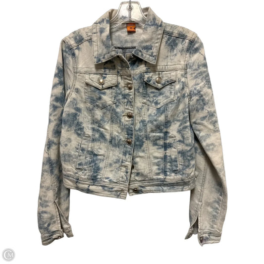 Jacket Denim By Jou Jou In Blue & White, Size: M