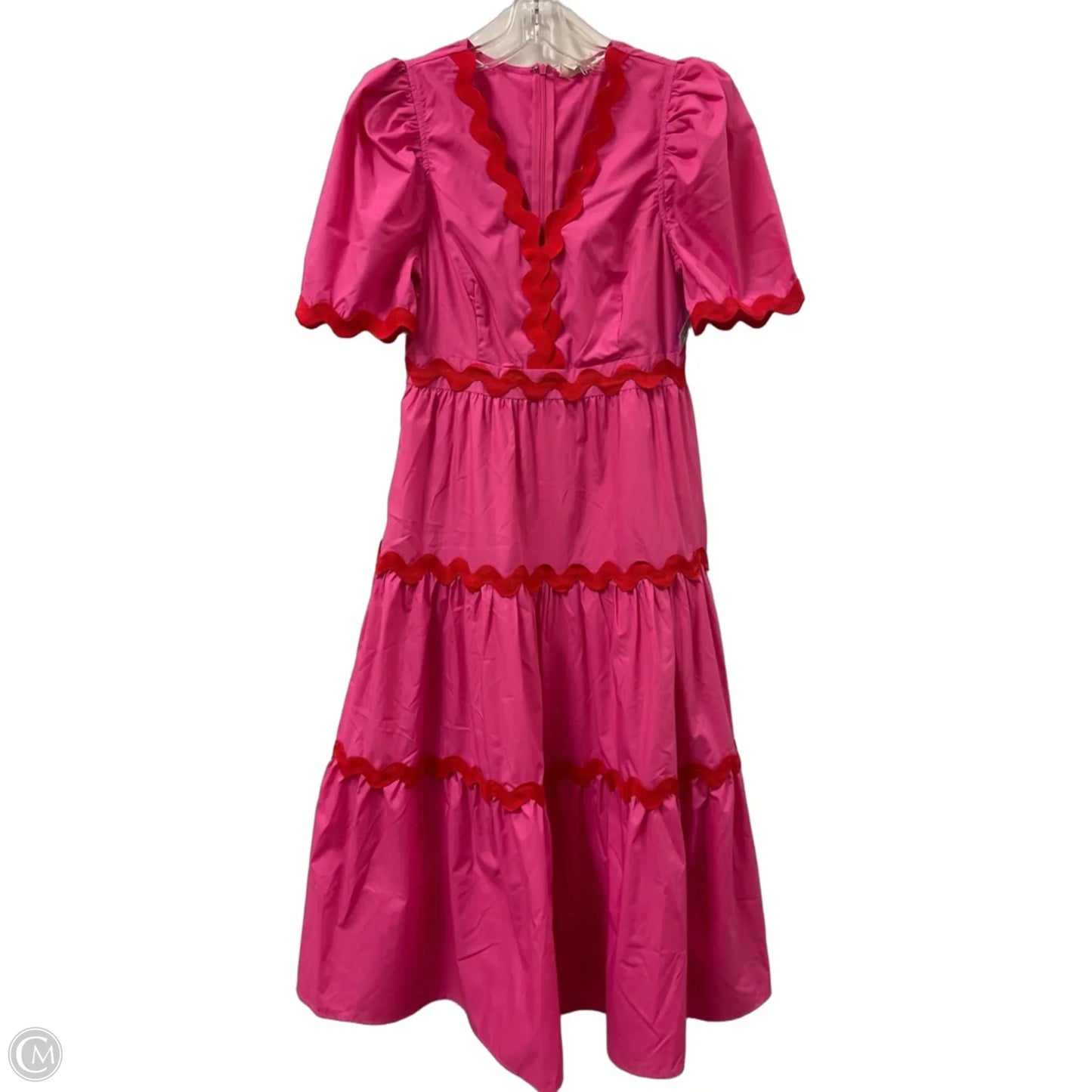 Dress Casual Midi By Entro In Pink & Red, Size: S