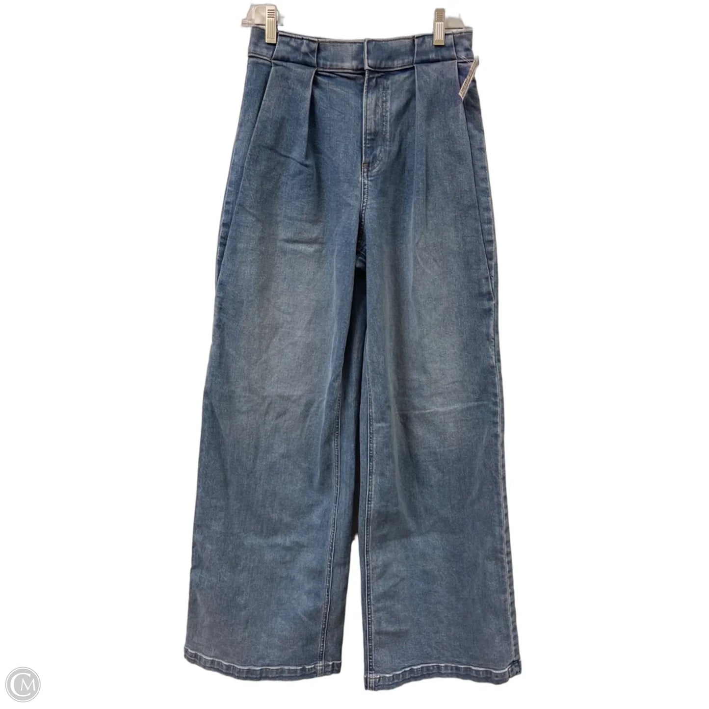Jeans Wide Leg By Express In Blue Denim, Size: 0