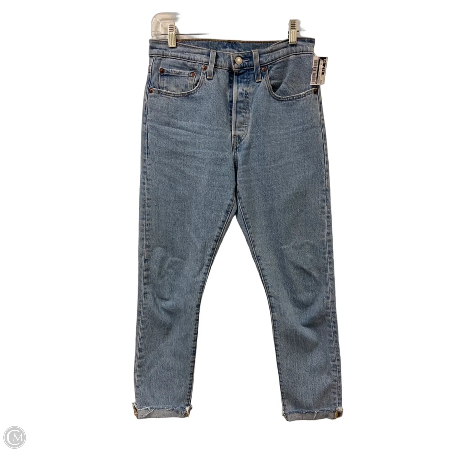 Jeans Straight By Levis In Blue Denim, Size: 4