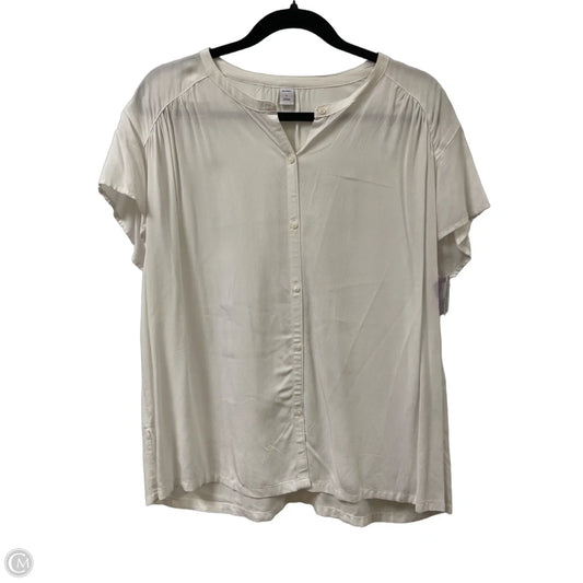 Top Short Sleeve By Old Navy In White, Size: L
