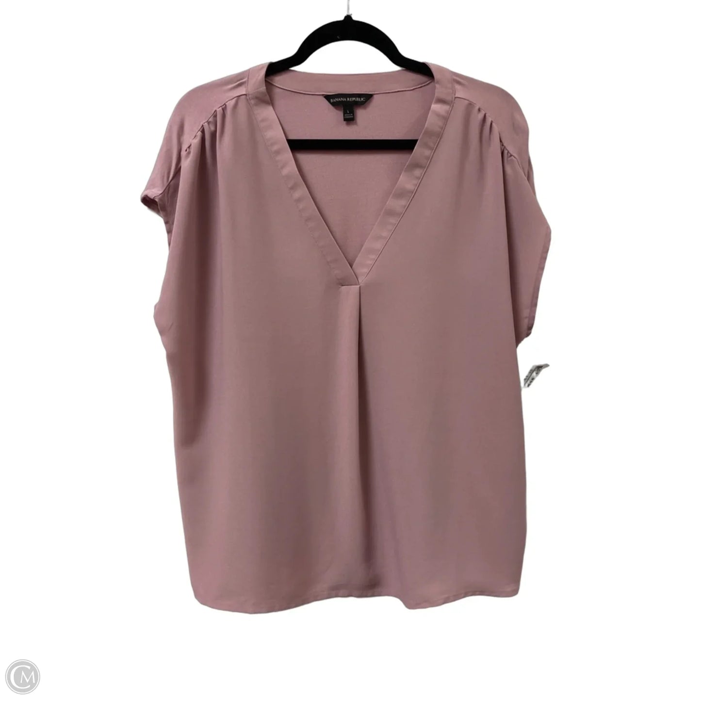 Top Short Sleeve By Banana Republic In Purple, Size: L