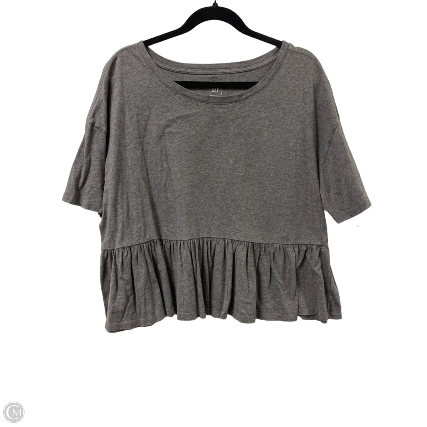 Top Short Sleeve By Gap In Grey, Size: L