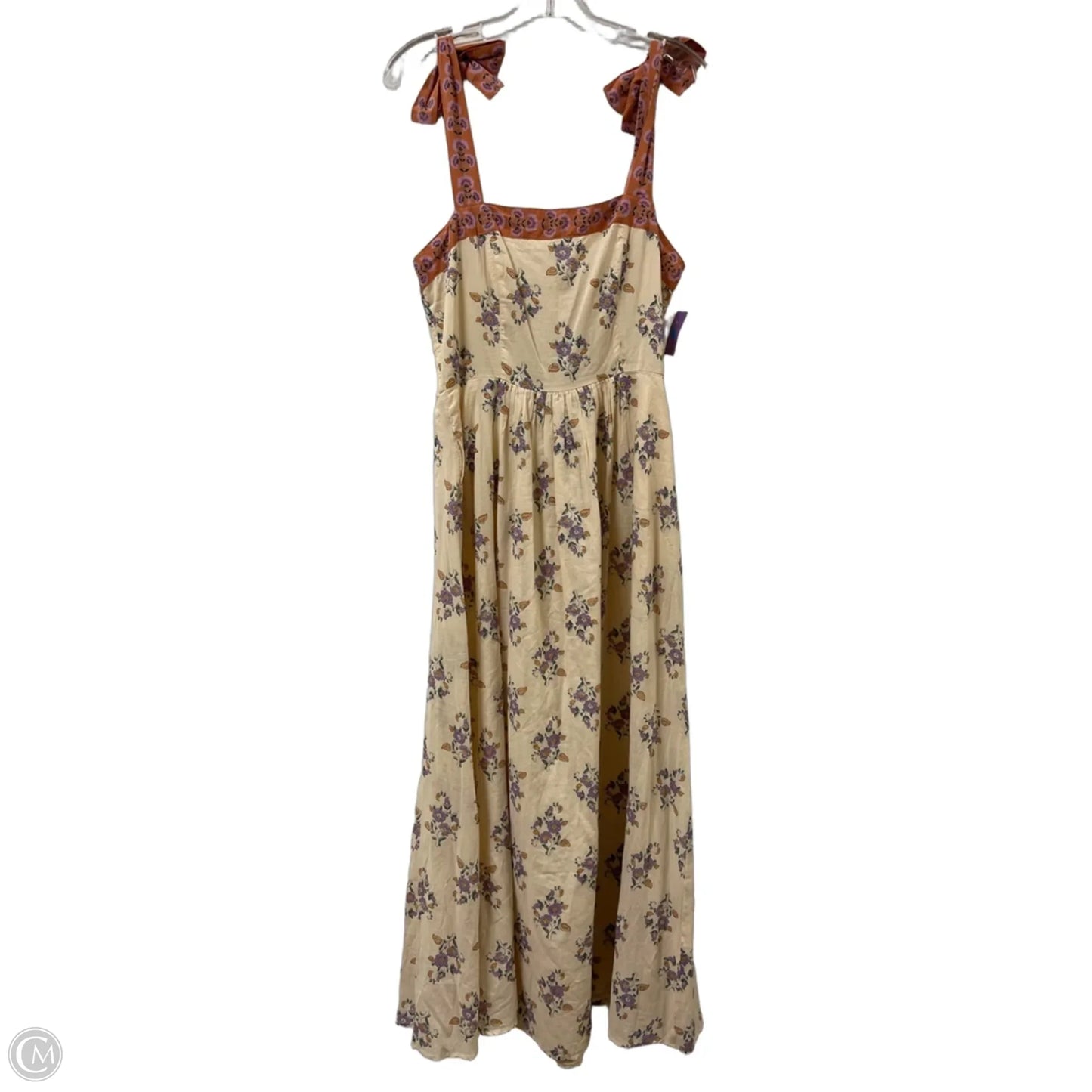 Dress Casual Maxi By Bila In Cream & Purple, Size: M