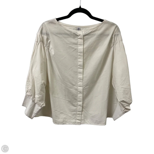 Blouse Long Sleeve By Clothes Mentor In White, Size: S