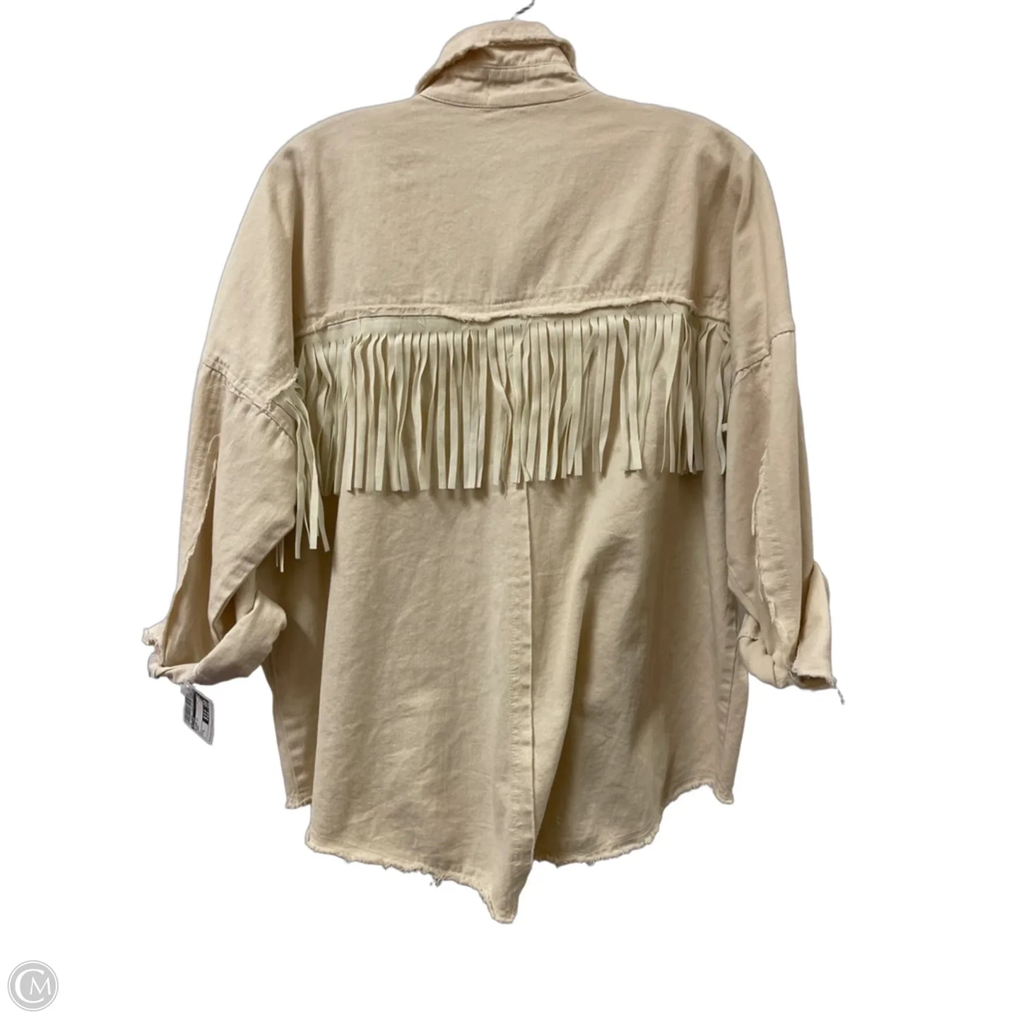 Blouse Long Sleeve By Ellison In Cream, Size: S