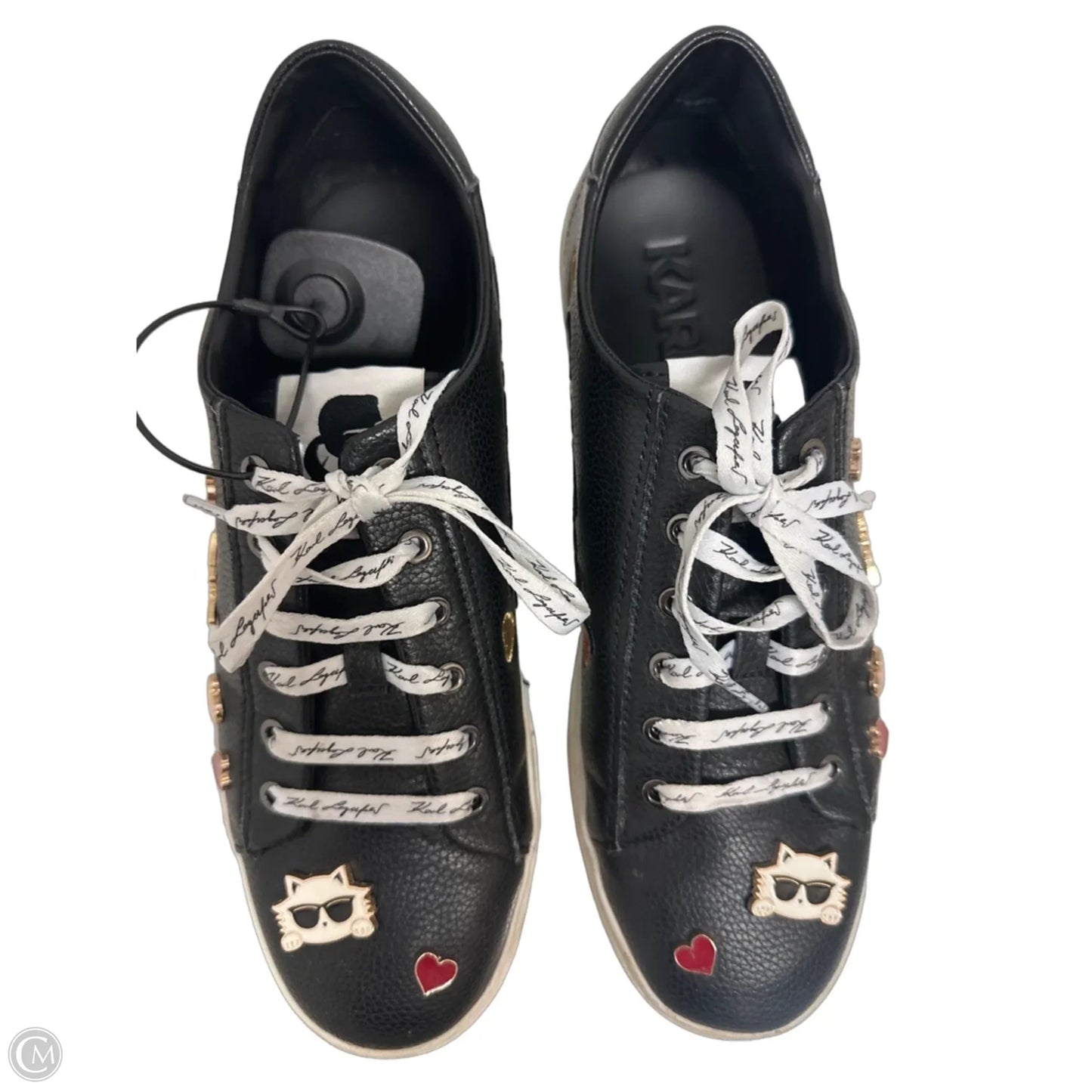 Shoes Designer By Karl Lagerfeld In Black, Size: 10