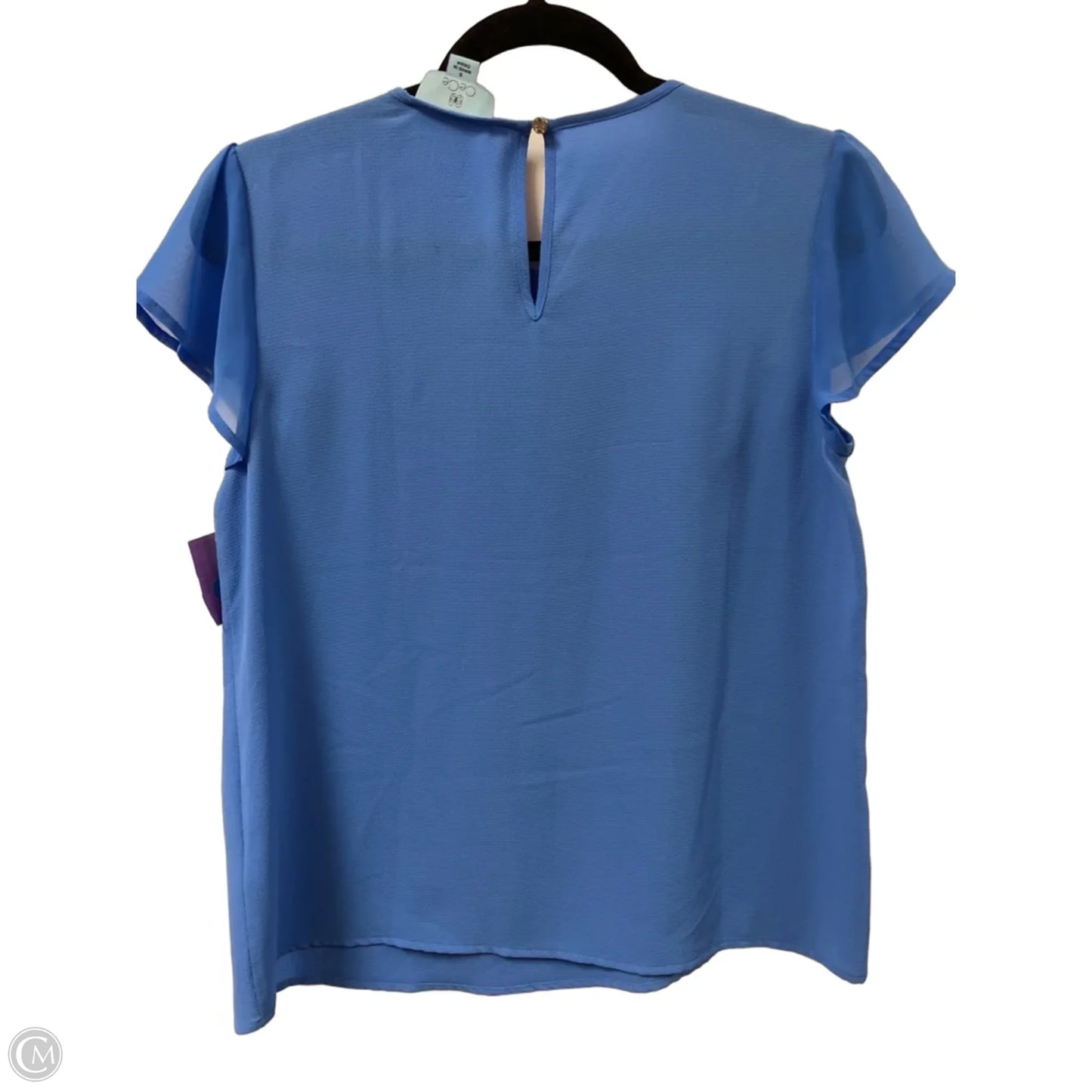 Top Short Sleeve By Cece In Blue, Size: S