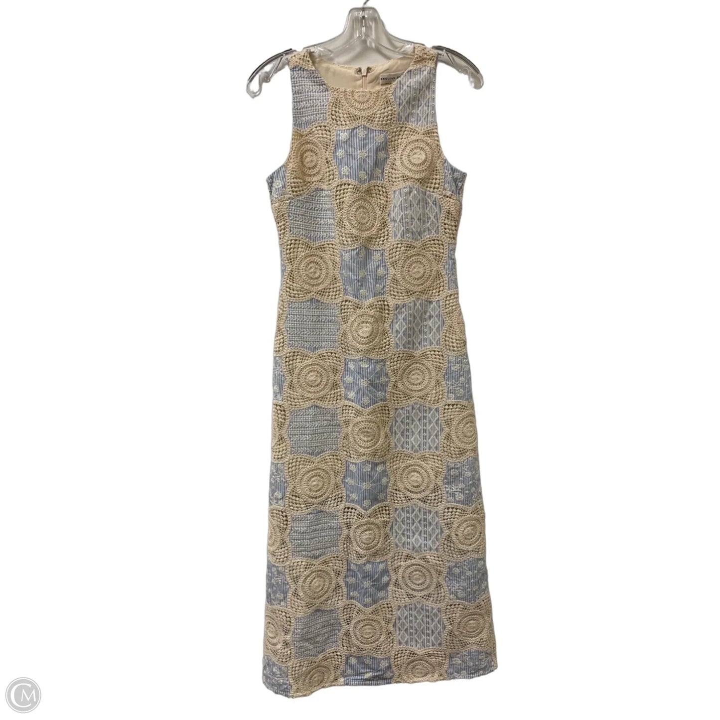 Dress Casual Maxi By English Factory In Blue & Cream, Size: Xs