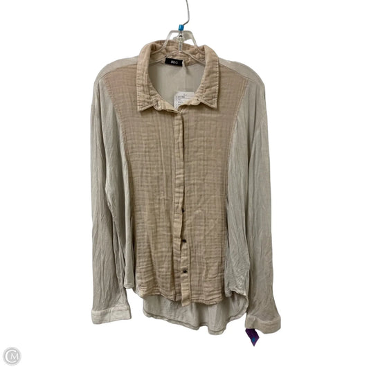 Blouse Long Sleeve By Bdg In Cream, Size: M