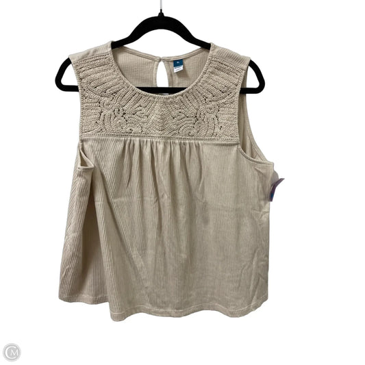 Top Sleeveless By Old Navy In Cream, Size: Xl