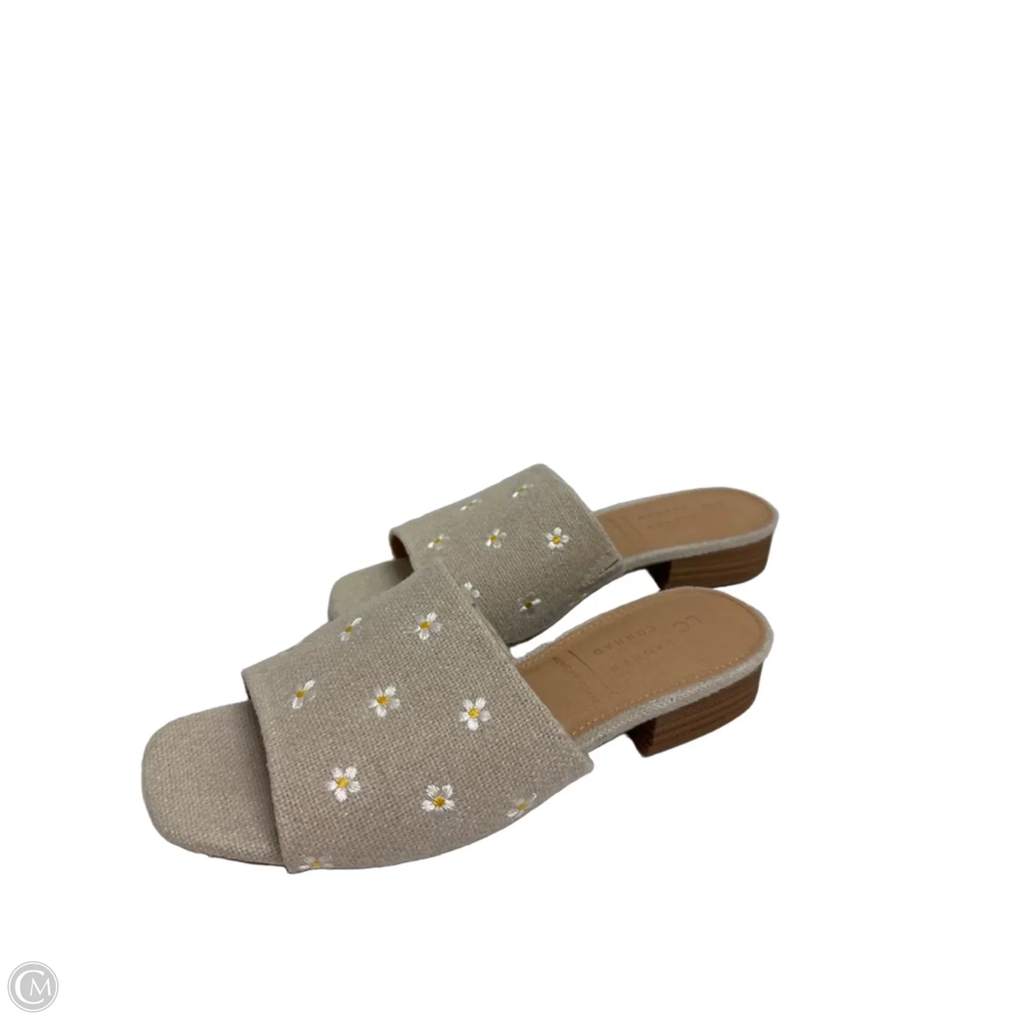 Sandals Heels Block By Lc Lauren Conrad In Cream, Size: 7