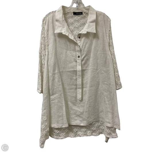 Tunic Long Sleeve By Moonlight By Y And S In White, Size: L