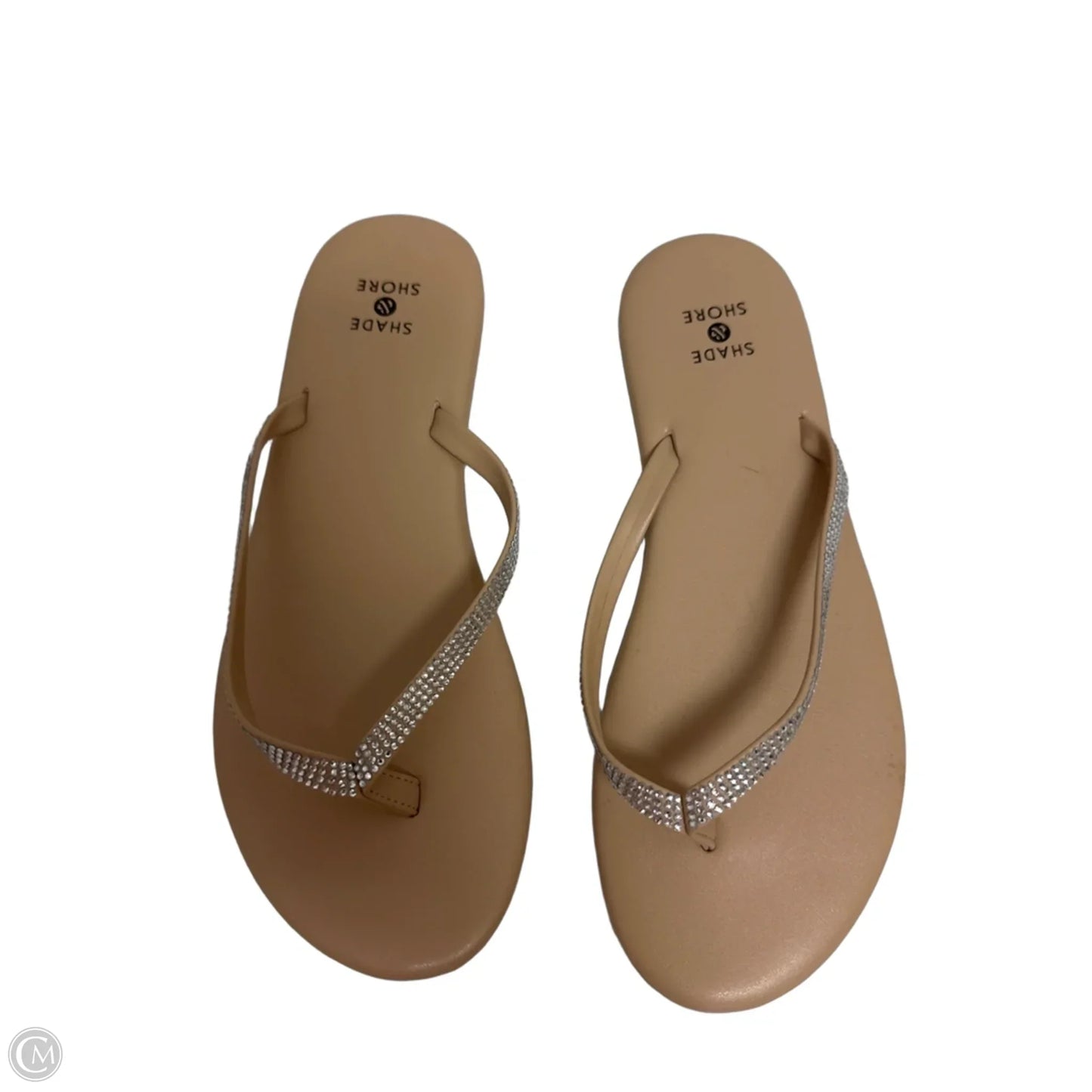 Sandals Flip Flops By Shade & Shore In Cream, Size: 6