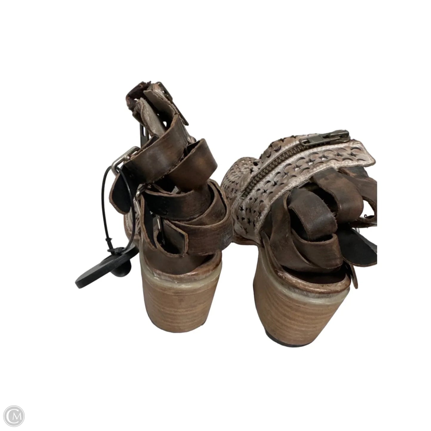 Boots Ankle Heels By Freebird In Brown, Size: 7