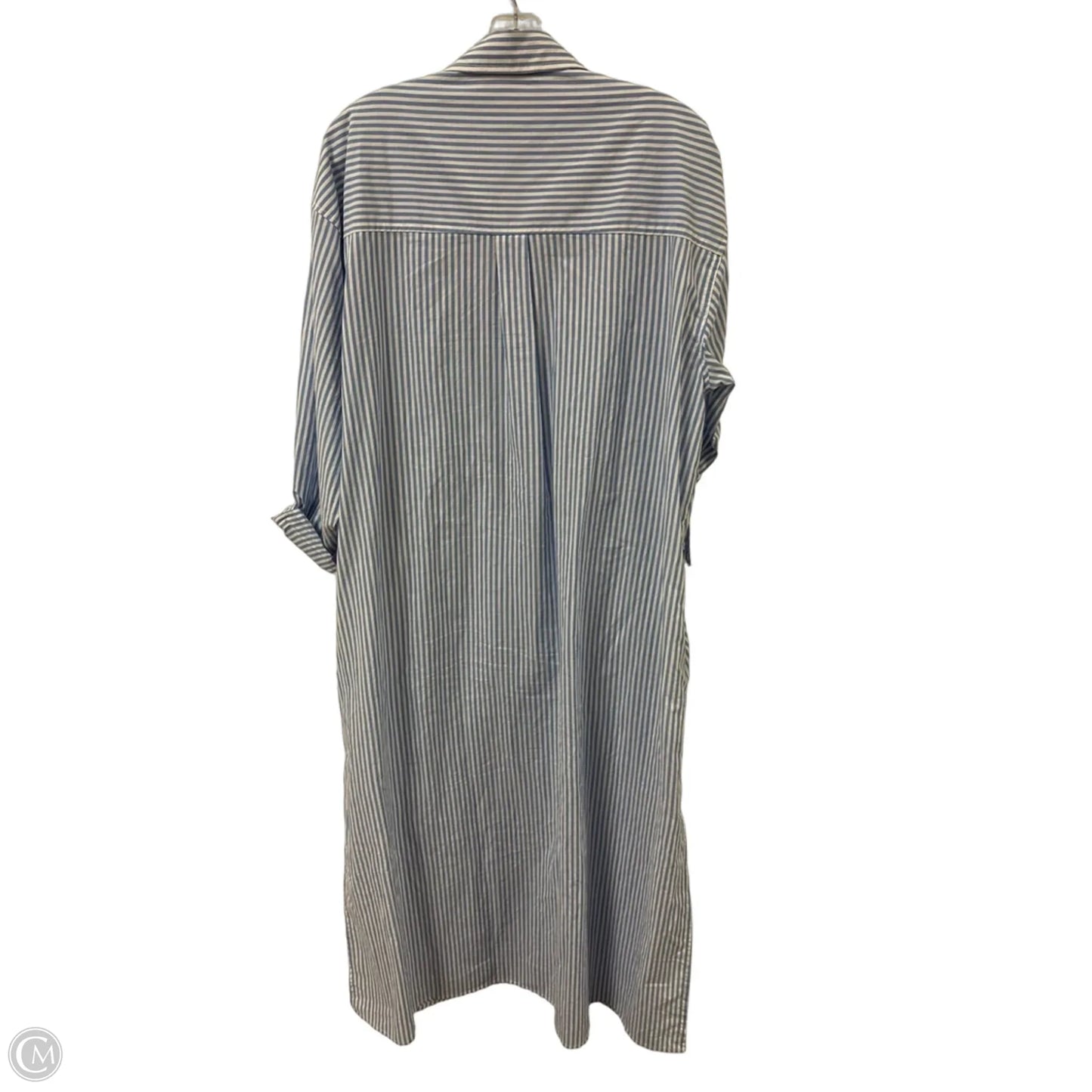 Dress Casual Midi By Universal Thread In Blue & White, Size: M