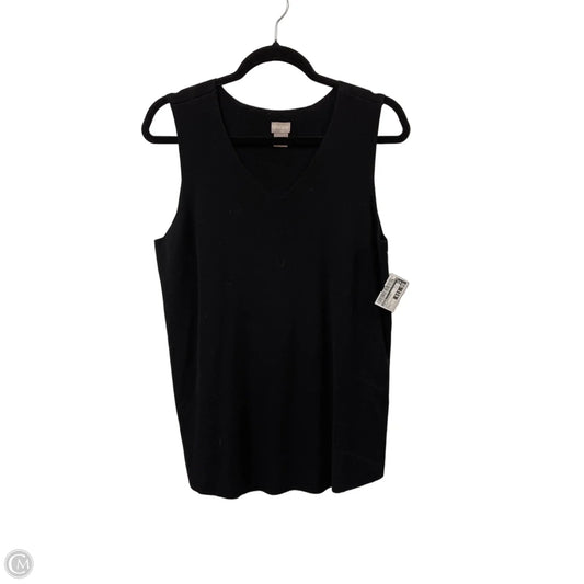 Top Sleeveless By Chicos In Black, Size: L