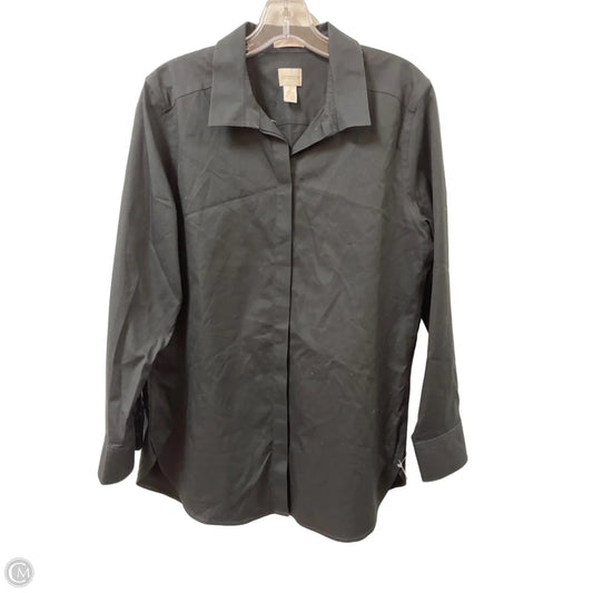 Blouse Long Sleeve By Chicos In Black, Size: L