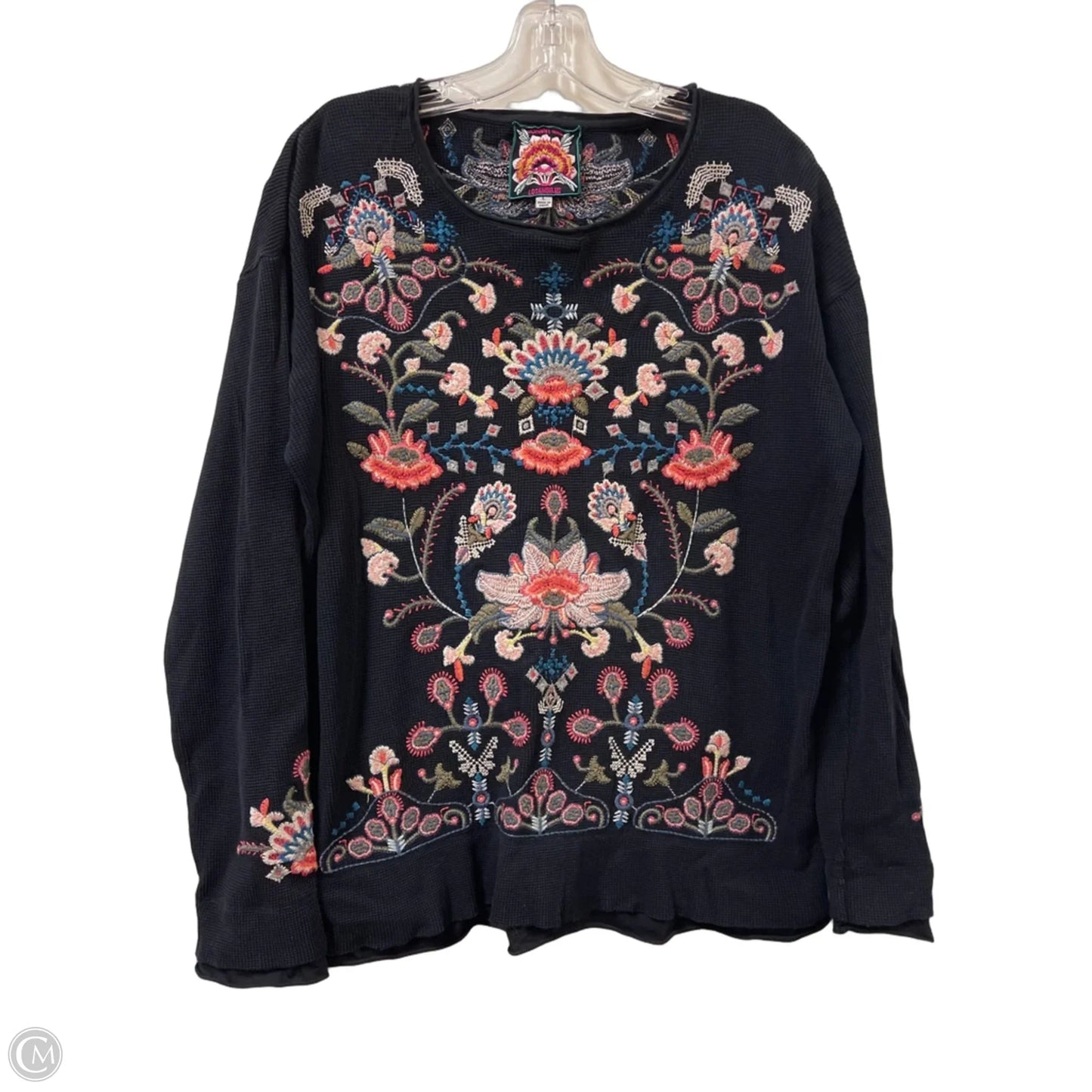 Top Long Sleeve Designer By Johnny Was In Floral Print, Size: L