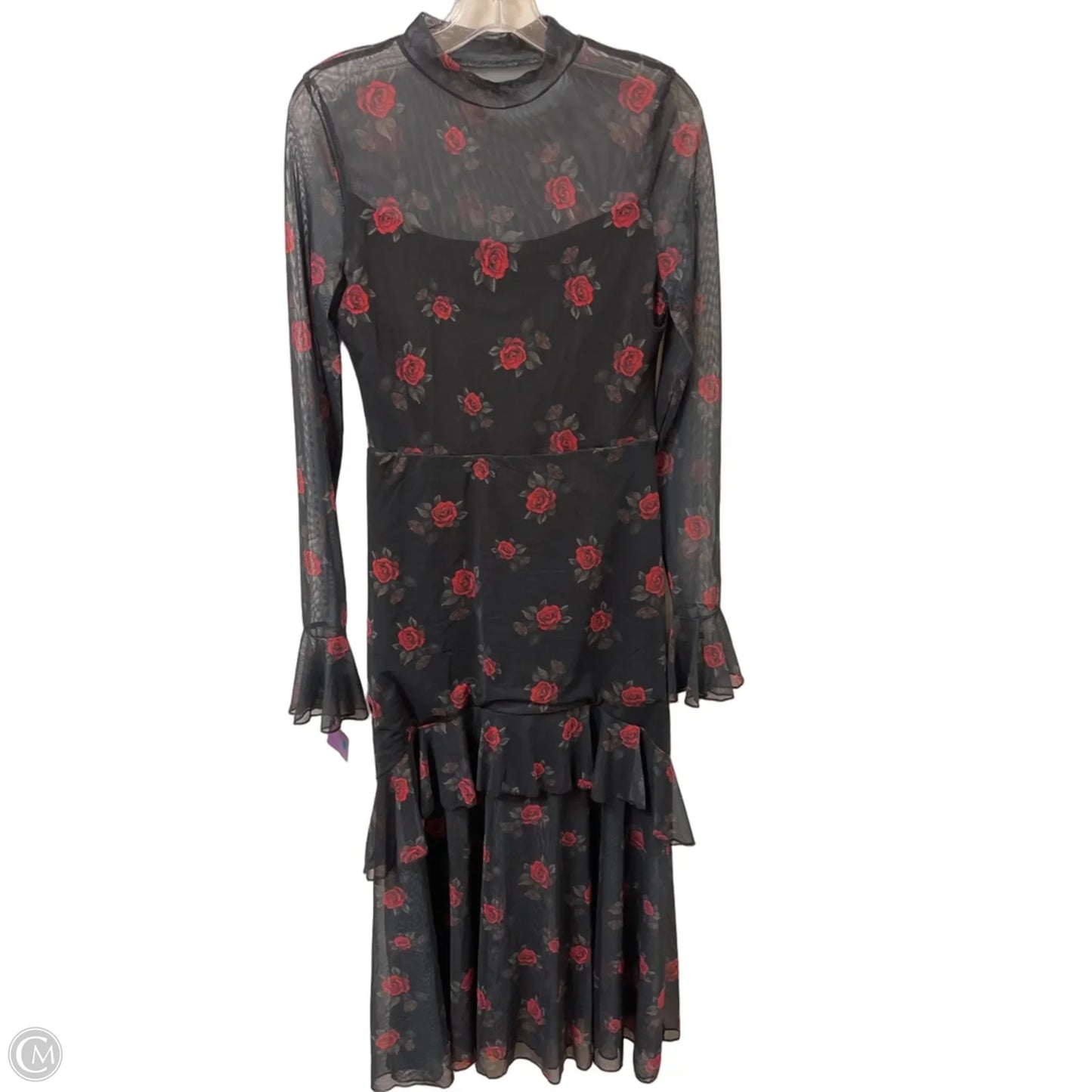 Dress Casual Maxi By Clothes Mentor In Black & Red, Size: M