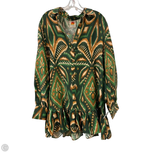 Dress Casual Short By Farm Rio In Tropical Print, Size: L