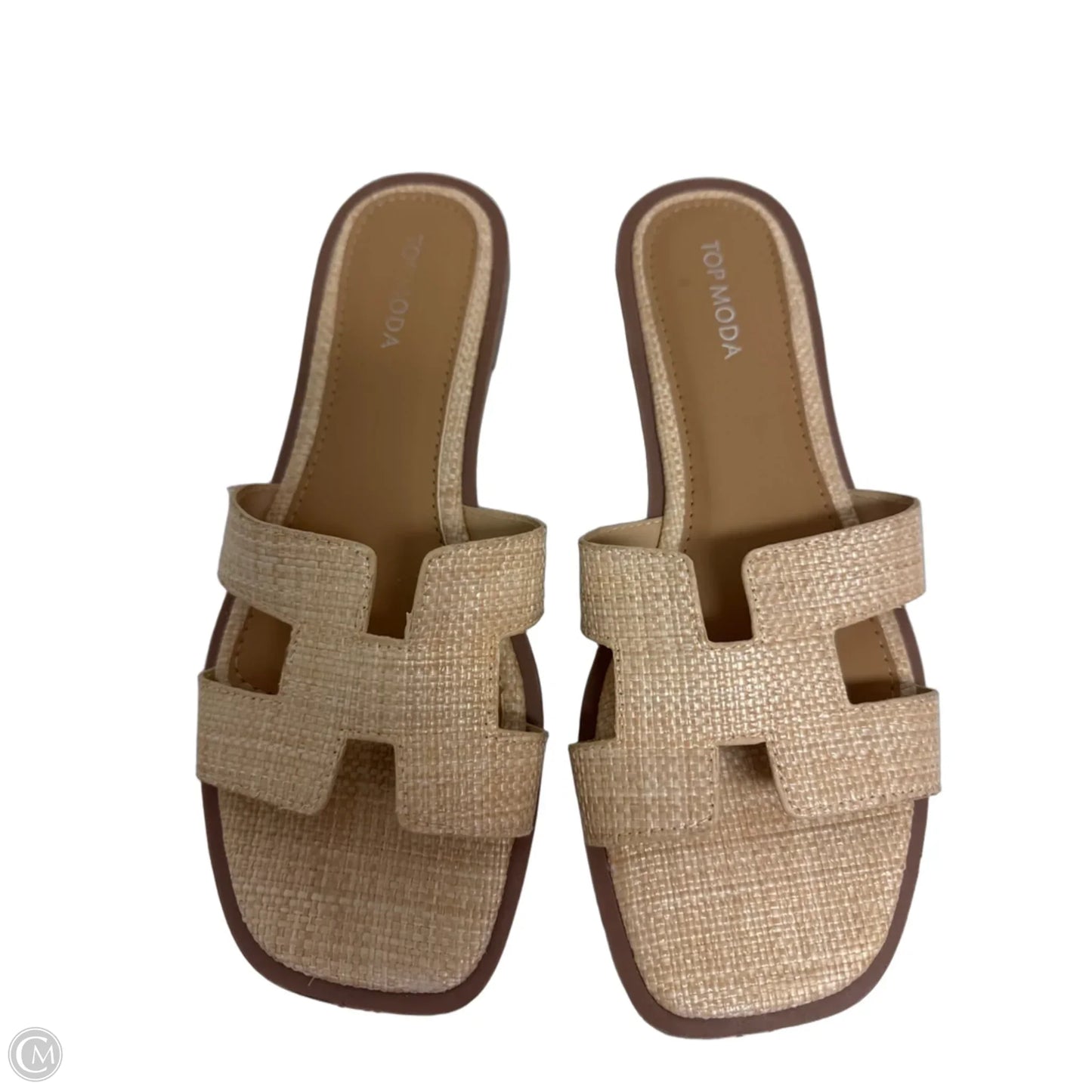 Sandals Flats By Top Moda In Cream, Size: 9