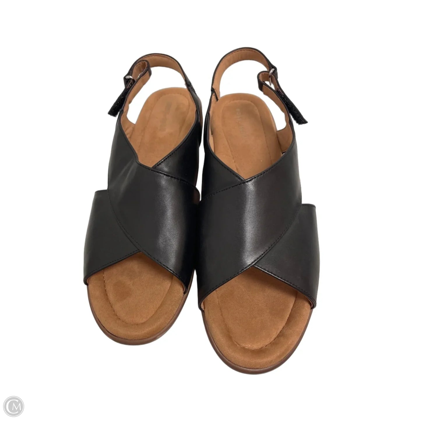 Sandals Flats By Easy Spirit In Black, Size: 12