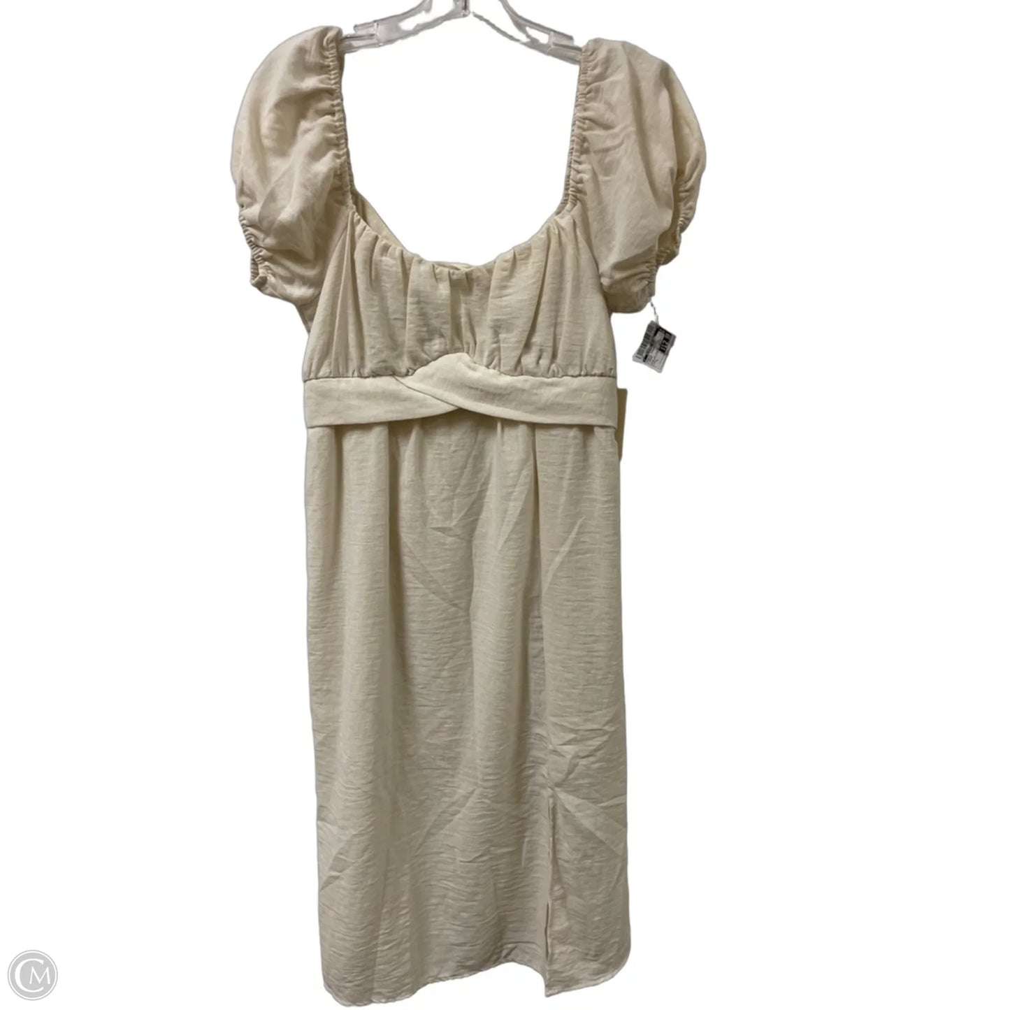 Dress Casual Midi By Clothes Mentor In Cream, Size: L