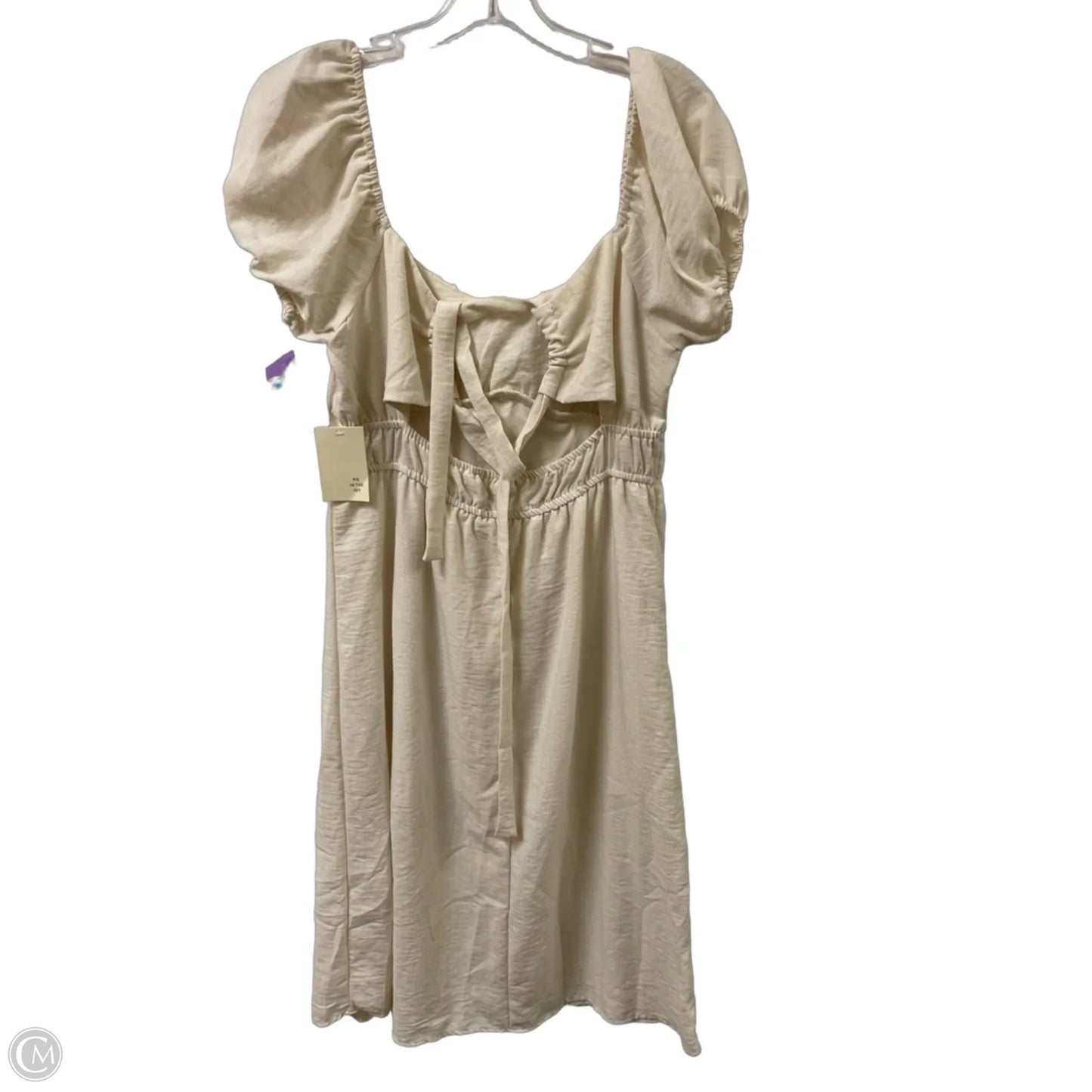 Dress Casual Midi By Clothes Mentor In Cream, Size: L