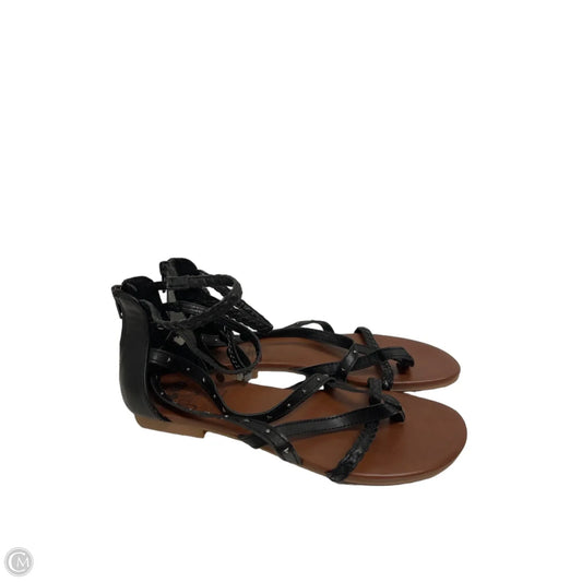 Sandals Flats By Jelly Pop In Black, Size: 7.5