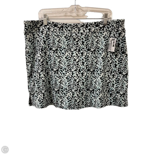 Athletic Skort By Tranquility In Black & Blue, Size: Xl
