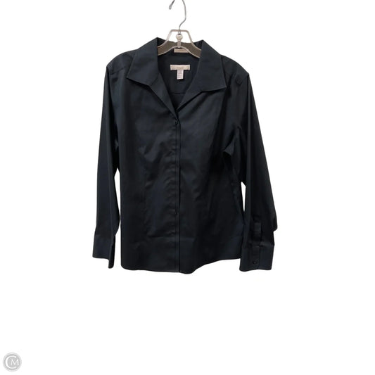 Blouse Long Sleeve By Chicos In Black, Size: L