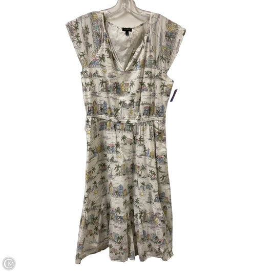 Dress Casual Midi By Talbots In Multi-colored, Size: M