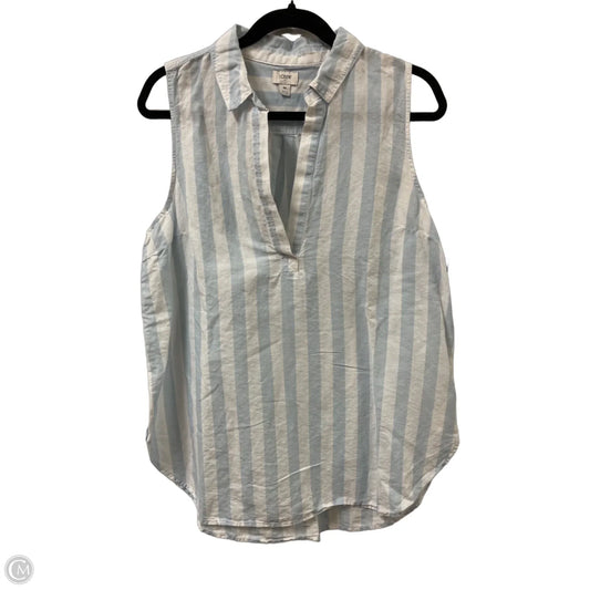 Top Sleeveless By J. Crew In Blue & White, Size: M