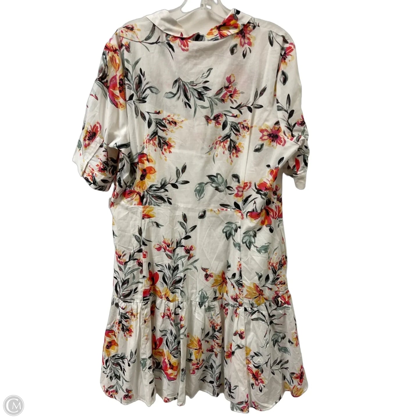 Dress Casual Short By Calvin Klein In Floral Print, Size: Xl