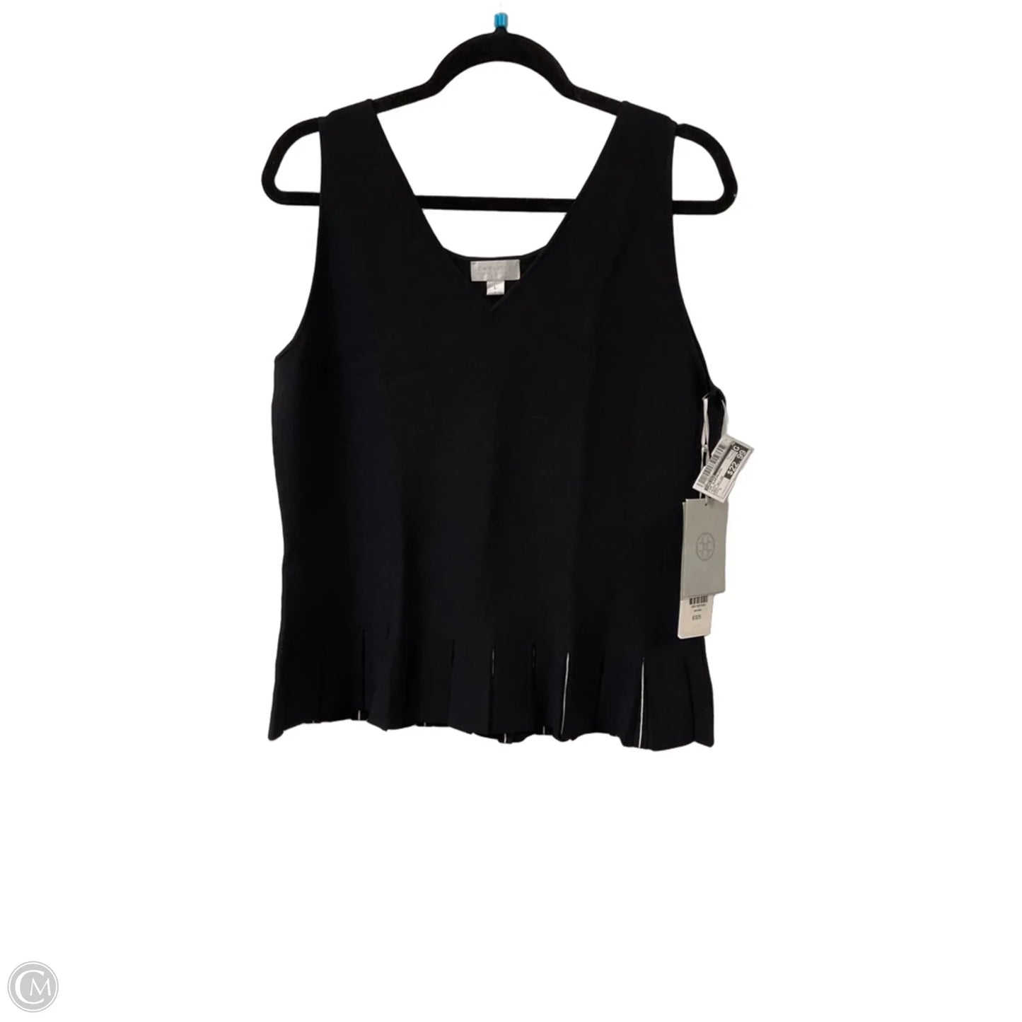 Top Sleeveless By Carlisle In Black, Size: L