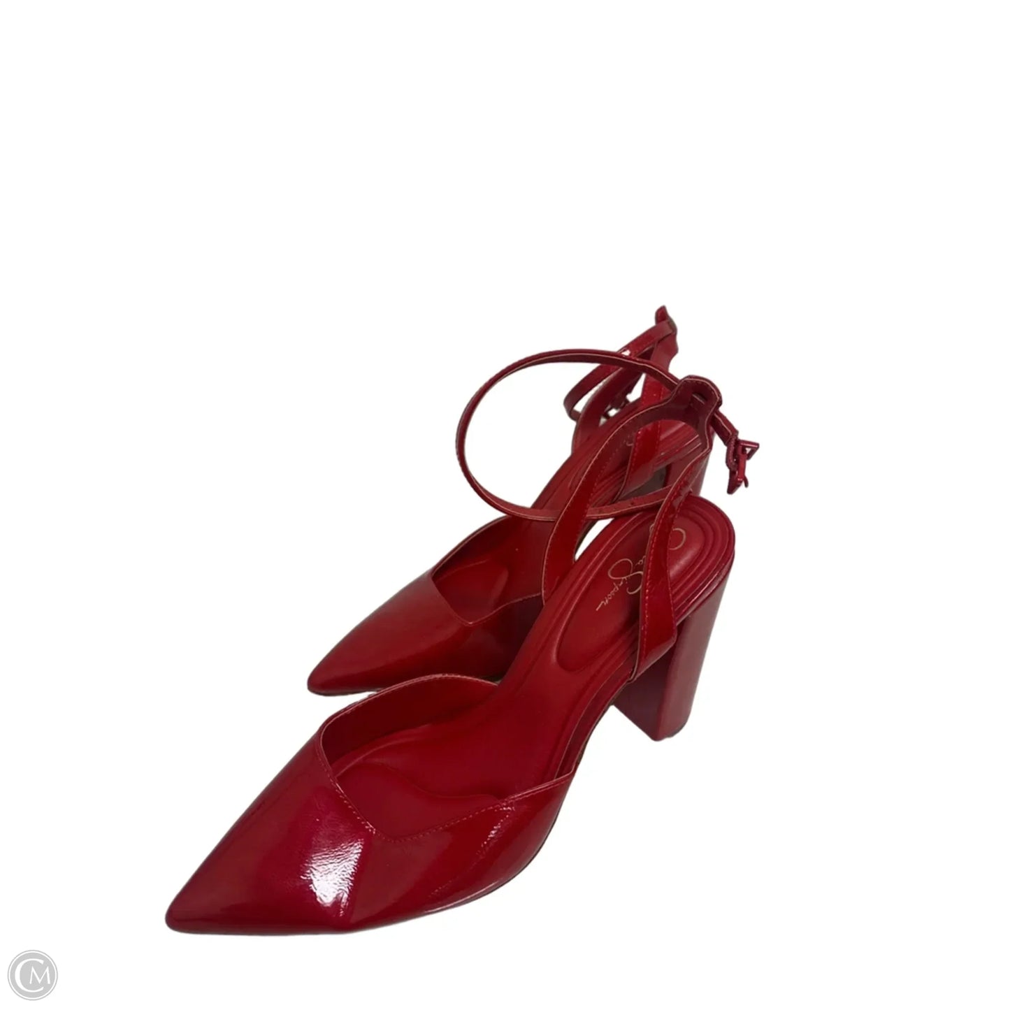 Sandals Heels Block By Jessica Simpson In Red, Size: 10